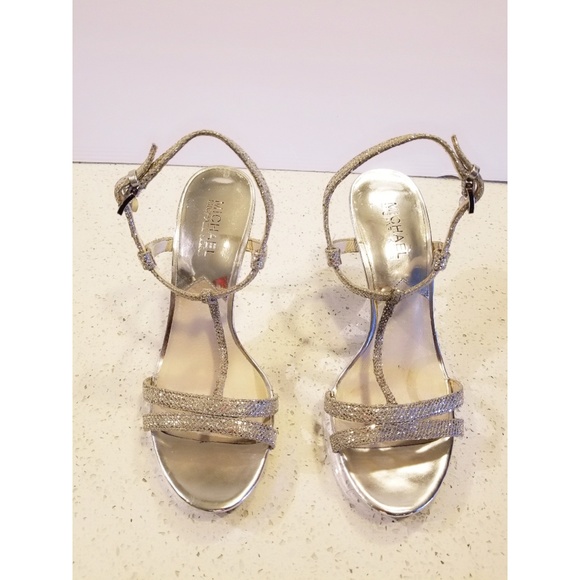 mk silver heels